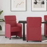 Scaune de dining cu roti cu roti 2 pcs bordo 58 x 65 x 98 cm