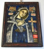 Pavel Zamfir "Maica Domnului Indurerata" icoana pe sticla Laz 1909