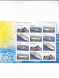 Ziua mărcii poștale rom&acirc;nești, Nave Militare, minicoală de 3 serii 2005 LP 1688a