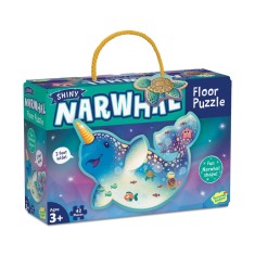Puzzle de podea in forma de narval, Narwhal floor puzzle, Peaceable Kingdom foto