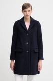 United Colors of Benetton haină cu l&acirc;nă culoarea bleumarin, 2V0PDN062