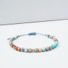 Bratara Fashion Regalite Bleu Cristale Naturale Pietre Semipretioase Otel Inoxidabil Reglabila Unica