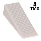 Opritoare Ușă/Mobilă ABS Off White, Set 4 Bucăți - Blocatoare Uși Multifuncționale, Protectie Mobilier, Design Elegant, 5x2 cm