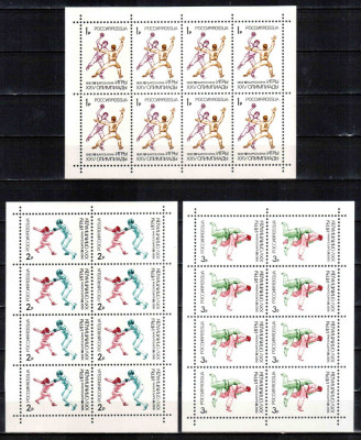 Rusia 1992, Mi #245-247 Klb, minicoli, Olimpiada Barcelona, MNH, cota 12 &amp;euro;! foto