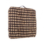 Cumpara ieftin Perna podea textil maro negru Shaila 60x60x10 cm