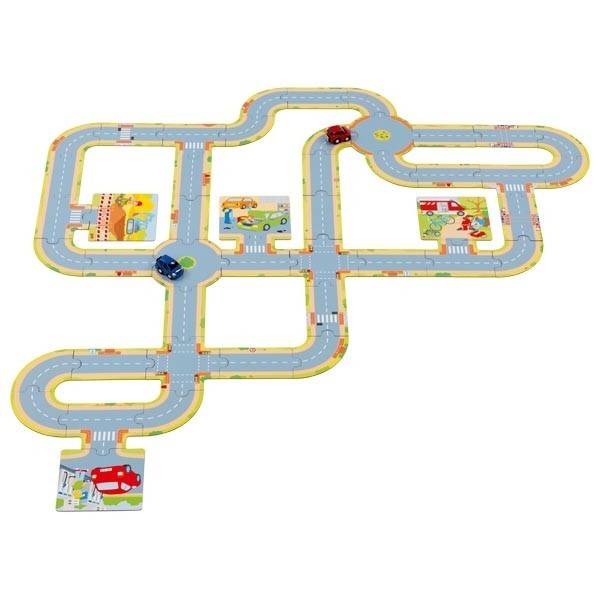 Circuit de podea cu 2 masinute Die Cast incluse