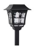 Lampa solara tip torta, cu senzor de lumina, pentru exterior, curte, terasa si gradina, iluminare alba, incarcare ecologica, Topi