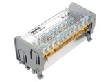 Bloc de distribu&Aring;&pound;ie cu 22 borne: 2 piste gri 1kV