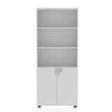 Cumpara ieftin Dulap biblioteca STANDARD 80 x 40 x 192 cm PAL 2 usi alb