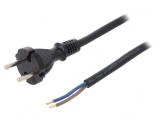 Cablu Alimentare 2x1,5mm2 3m Negru 16A CEE 7/17