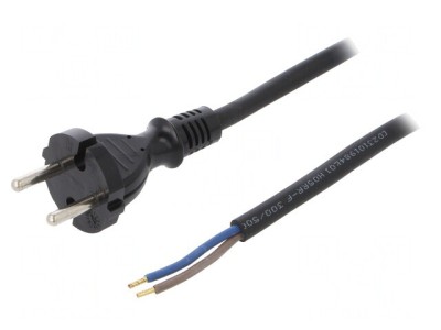 Cablu Alimentare 2x1,5mm2 3m Negru 16A CEE 7/17 foto