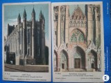 Franta , GRUP DOUA CARTI POSTALE NECIRCULATE , ANII 1920,Castele din Franta , verso reclama la produse medicale POTUBERAGE .