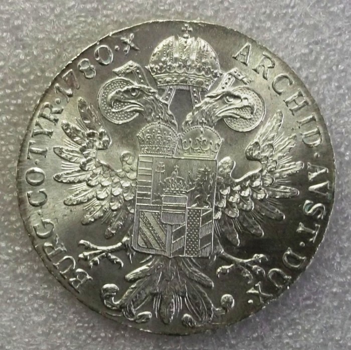 P3. Austria Thaler Taler 1780 Argint 28 gr Maria Theresia Rebatere Restrike S.F. UNC **