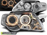 Far faruri VW Passat B6 (3C) ANGEL EYES look crom cu lupa NOU, Volkswagen