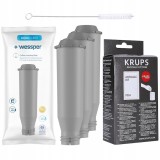 Kit intretinere espressor, Wessper, Compatibil cu Krups, 3 x Filtru apa, Perie, Detartrant