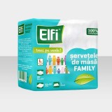 Servetele de masa, Elfi, 1 strat, 33&times;33 cm, alb, 80 buc/set