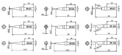 Varf ciocan SR-623 0.4mm conic foto
