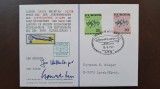 ZEPPELIN 1972 Circ. cu D-LDFM ,autografe,st. inaugurala,vign.wickuler PERFECTA