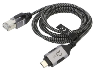 Cablu USB 3.1 RJ45 - USB C, 1,5m, U/FTP, Goobay foto