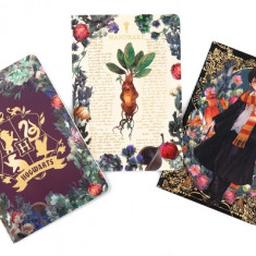 Harry Potter: Floral Fantasy Planner Notebook Collection (Set of 3)