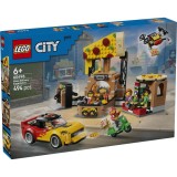 LEGO City Livrarea de Pizza cu Vehicule 60496, set 494 piese