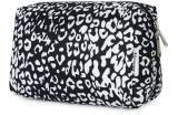 Cumpara ieftin Geanta cosmetica Narwey, pentru femei, leopard negru alb - RESIGILAT