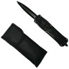 Briceag Automat Futuristic Blade Ideallstore, 23cm, Negru, Otel, Teaca Inclusa, Camping, Vanatoare