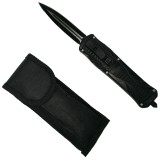 Cumpara ieftin Briceag Automat Futuristic Blade Ideallstore, 23cm, Negru, Otel, Teaca Inclusa, Camping, Vanatoare