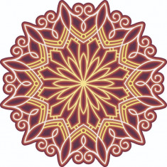 Sticker decorativ, Mandala, Multicolor, 60 cm, 7219ST-2 foto