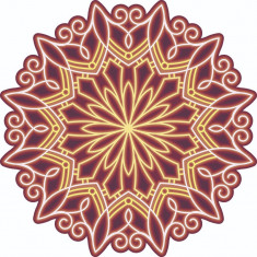 Sticker decorativ, Mandala, Multicolor, 60 cm, 7219ST-2