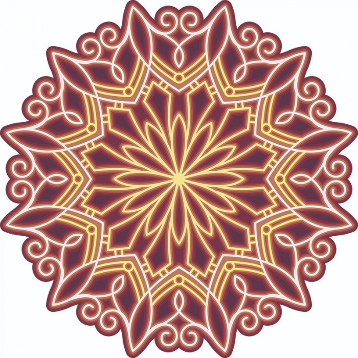 Sticker decorativ, Mandala, Multicolor, 60 cm, 7219ST-2
