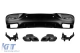 Difuzor tip GLE63 cu capete negre potrivit pentru Mercedes GLE Coupe C292 2015-2019 -oo--oo-, cu garnitura neagra Performance AutoTuning