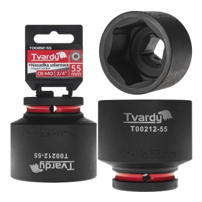 Cheie tubulara de impact in 6 puncte 3 / 4&amp;quot;, 55 mm, Cr-Mo, Tvardy T00212-55 foto