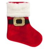 Ornament Brad Crăciun, Model Cizmuliță, Culoare Roșu, Material Poliester, Dimensiuni 15x12cm