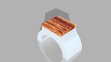 Scaun alb din beton si marmura &ndash; mobilier urban 35x40x41 cm