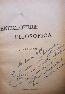 I. C. Paraianu - Enciclopedie filosofica (semnata) foto