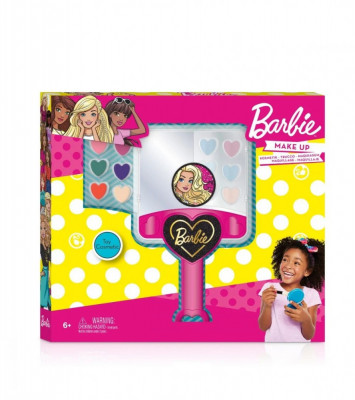 Trusa machiaj cu oglinda pentru fetite, Barbie, 7Toys foto