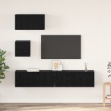 vidaXL Set comodă TV 4 pcs Stejar negru 80 x 30 x 30 cm Lemn compozit