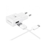 Incarcator Retea cu Cablu USB-C Samsung EP-TA200W + DG970BWE 15W 2A 1 x USB-A Alb GP-PTU020SOBWQ
