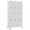 VidaXL Dulap vestiar cu 6 compartimente, oțel, 90 x 45 x 180 cm, gri