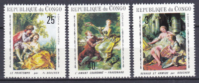 DB1 Congo Pictura Baroca 1970 3 v. MNH foto