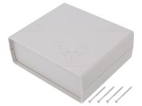 Carcasă polistiren gri cu panou 159mm x 139mm x 59mm