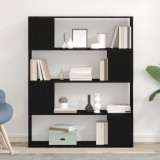 VidaXL Bibliotecă, stejar negru, 100x24x124 cm, lemn prelucrat