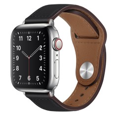 Techsuit - Watchband (W033) for MEN - Apple Watch 1/2/3/4/5/6/7/8/9/10/SE/SE 2 (38/40/41/42mm) - Black foto