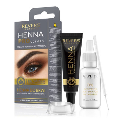 Vopsea de sprancene Henna Pro Colors, Revers, Graphite, 1.1, 15ml foto