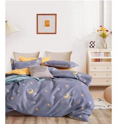 Lenjerie pat single,bumbac finet,4 piese,cearceaf cu elastic 140x200cm,cearceaf pilota 150x220cm,2 fete de perna 50x80cm-A1152 foto