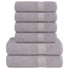 VidaXL Set prosoape 6 piese gri 360 g/m&sup2; 100% bumbac 137085