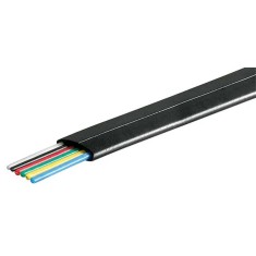 Cablu telefonic plat 6 fire negru AWG 30 Cupru Vanzare la metru