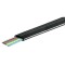 Cablu telefonic plat 6 fire negru AWG 30 Cupru Vanzare la metru