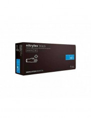 Pachet 100 manusi nitril negre, Mercator Medical Nytrilex Black foto